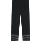 Kristine Eline bukser - Black Panel Pants i sort