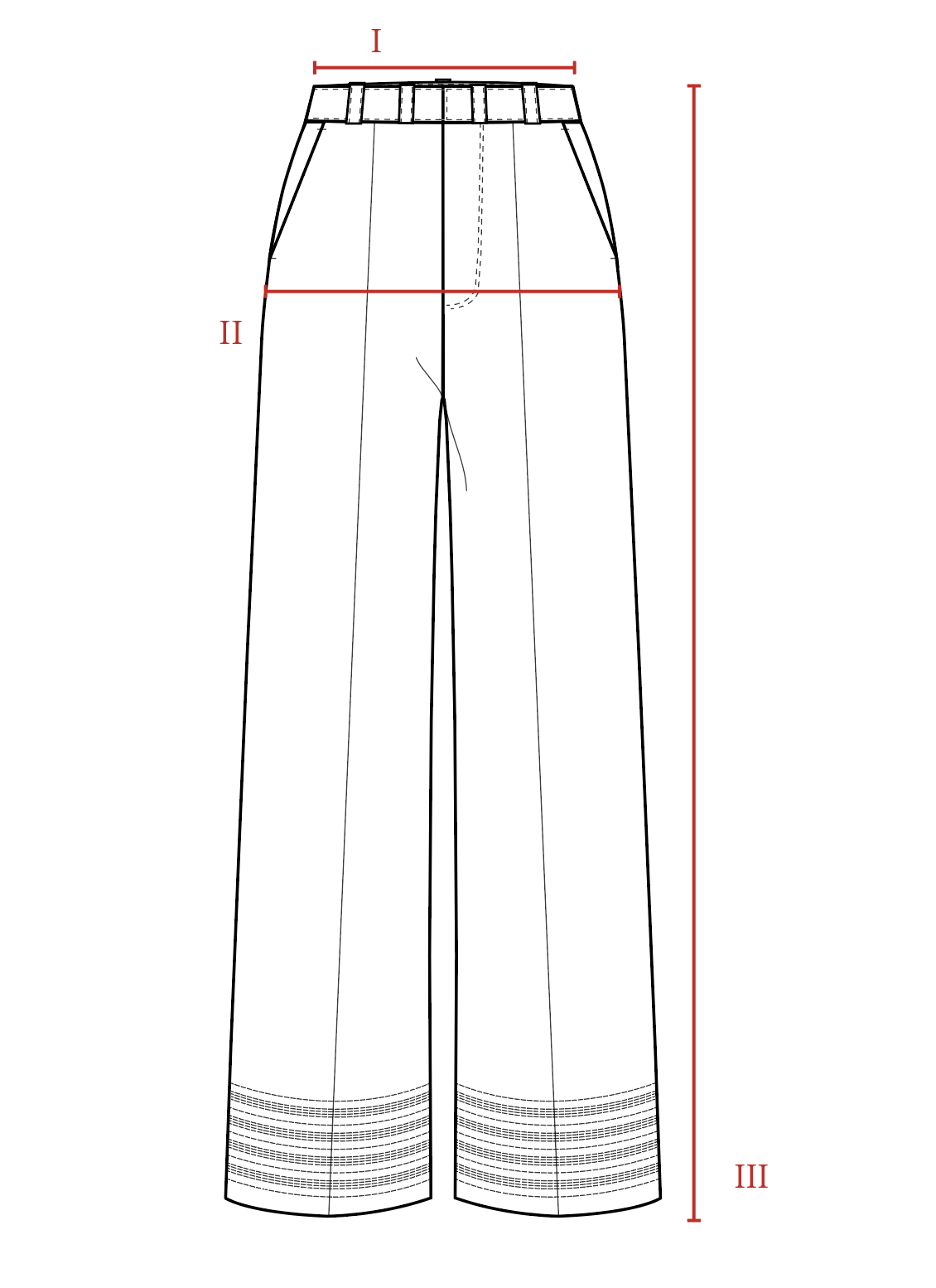 Kristine Eline - Størrelsesguide - Black Panel Pants